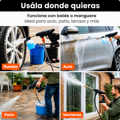 COMBO LIQUIDACIÓN : Hidrolavadora + (Aspiradora Portátil + Doble Batería + Maletín)